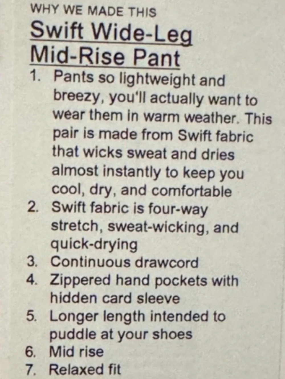 Lululemon Swift Mid-Rise Wide-Leg Pants in Black size 6 - Picture 11 of 16